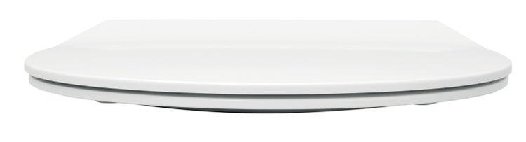 Calmwaters® Flacher WC-Sitz mit Absenkautomatik, Slim, antibakterieller Duroplast Toilettensitz, Edelstahl-Scharniere, Abnehmbar, extraflacher WC-Deckel, Standard O-Form, 26LP3163