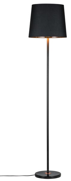 Neordic Stehleuchte Enja E27 max. 20W Schwarz, Kupfer Stoff, Marmor, Metall