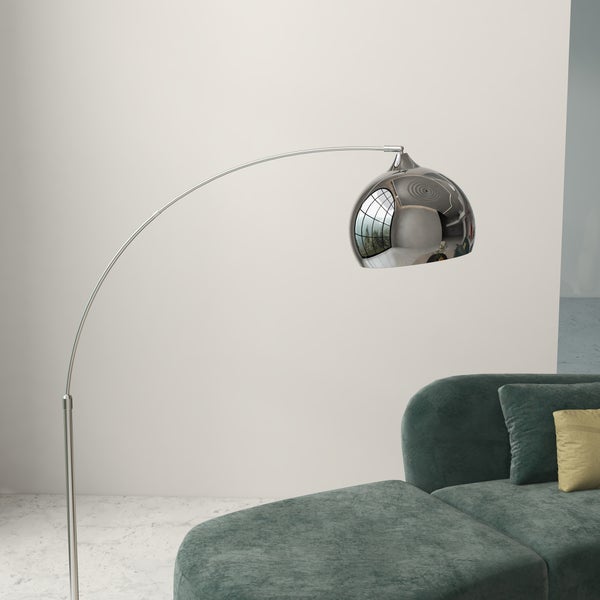 HOMCOM Stehlampe, 110-115L x 30B x 170-180H cm, Metall, Silber
