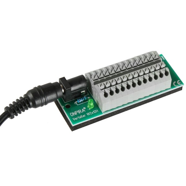 ONPIRA Verteiler W2x12H mit Anschlussbuchse und Klemmleisten fuer elektrische Verbindungen