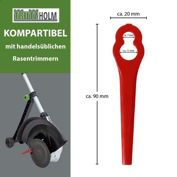 40x Ersatzklingen für Rasentrimmer Rasenkantenschneider Nylonmesser Kunststoffmesser Ersatzmesser