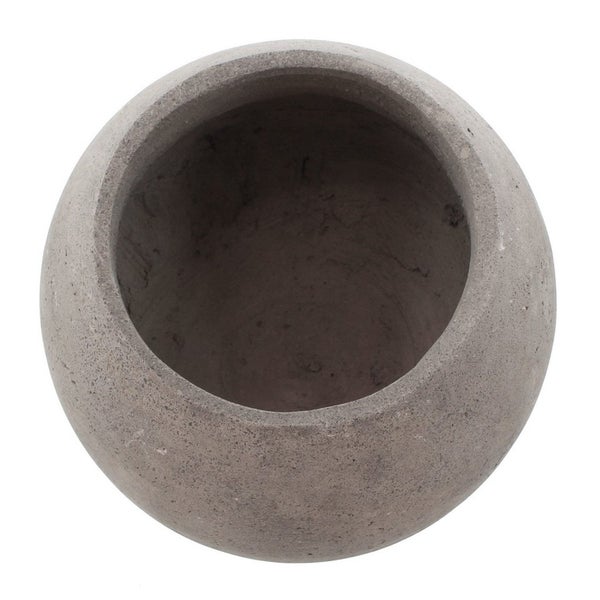 Dekoleidenschaft Pflanzkugel Modern aus Beton, grau, Pflanzschale, Blumentopf, Pflanztopf, Übertopf, Pflanzgefäß, Gartendeko für Draußen