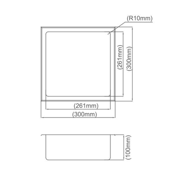Quadratische Duschablage für Badezimmer