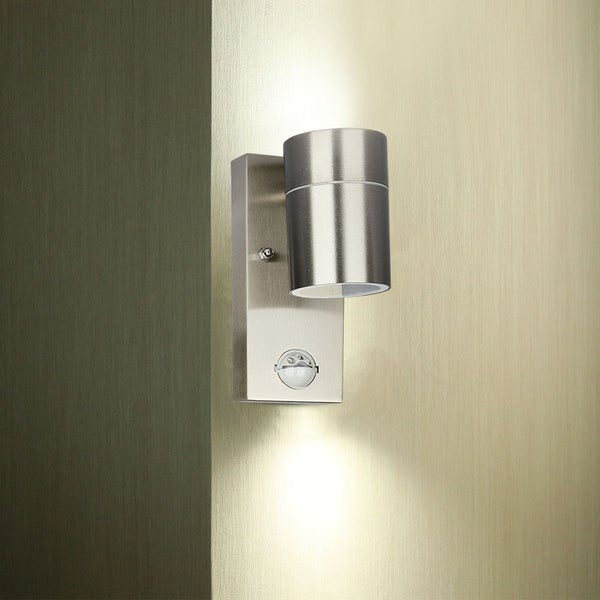 V-TAC VT-7621PIR - GU10 Außenbeleuchtung - Wand - Armaturen - Edelstahl - IP44
