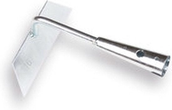 Gartengerät mit flachem Blatt und Metallgriff