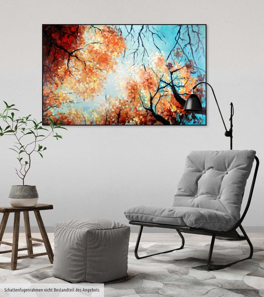 Handgemaltes Gemälde Acrylfarbe 120x75cm Rot