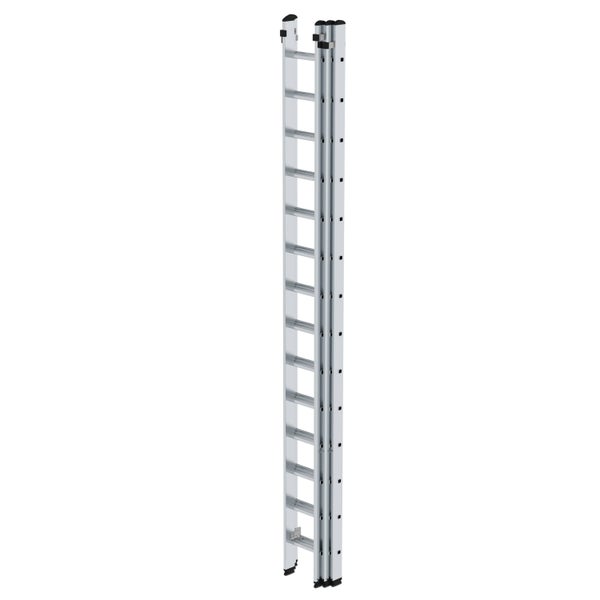 PROREGAL Sprossen-Schiebeleiter 3-Teilig Ohne Traverse 3 x 14 Sprossen