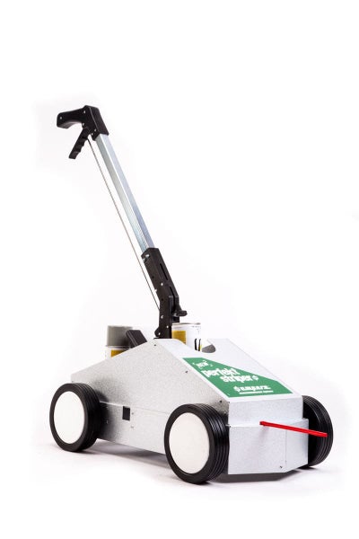 Markierwagen + 12x 500ml Farbe, 2 Kegel + Schild Traffic Paint® / gelb
