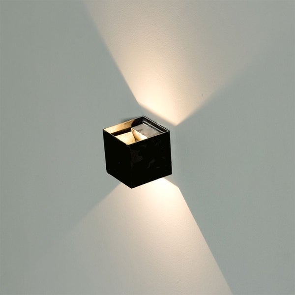 V-TAC VT-759-12-B-N - Quadratische LED-Wandleuchten - Bridgelux - Schwarz - IP65 - 11W - 1360 Lumen -