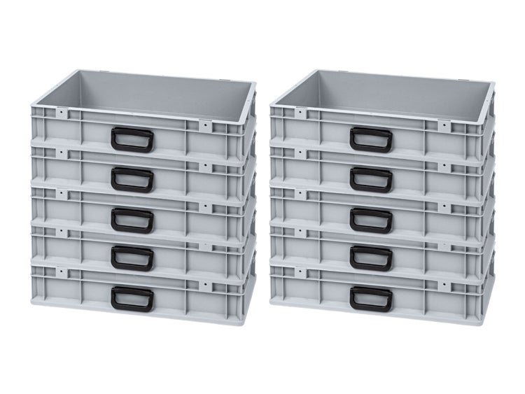 PROREGAL Spar Set 10x Eurobox Nextgen Portable Uno HxBxT 12 x 40 x 60 cm 23 Liter Eurobehälter Transportbox Transportbehälter Stapelbehälter