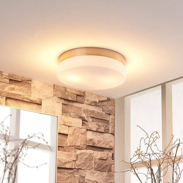 Lindby Deckenlampe Amilia (spritzwassergeschützt (Modern) aus Metall (2 flammig, E27) - Bad Deckenleuchte Lampe Badezimmerleuchte