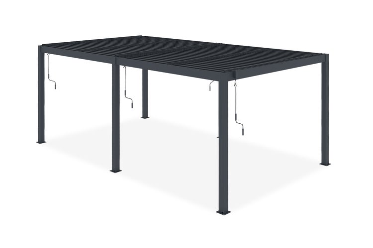 Pergola Aluminium Lamellendach SANTA B510 x T304 x H220 cm, Aluminiumpfosten 10 x 10 cm, Anthrazitgrau
