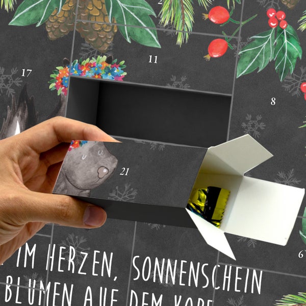 Mr. & Mrs. Panda Befüllbarer Adventskalender Stinktier Mädchen - Schwarz