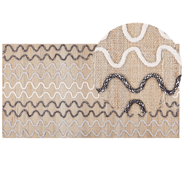 Teppich SOGUT Beige 80 x 150 cm Jute