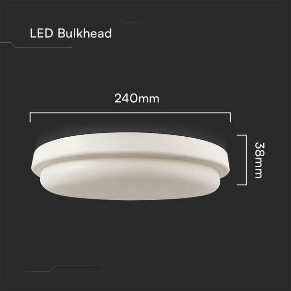 LED-Schottlampe mit den Maßen 240 mm x 38 mm.