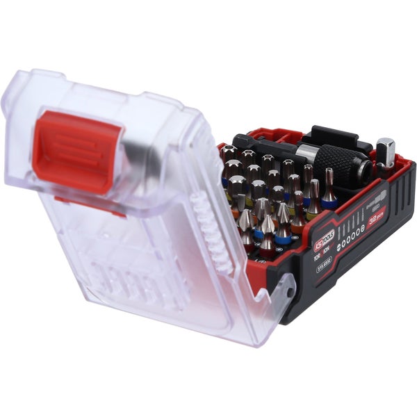 Bit-Set mit transparentem Deckel geöffnet