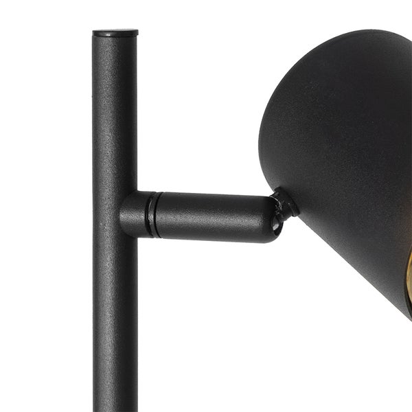 Detailansicht einer schwarzen Stehleuchte