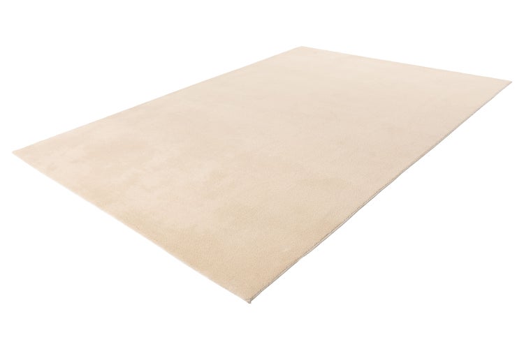Ein rechteckiger Teppich in unifarbenem Design fuer den Wohnbereich.
