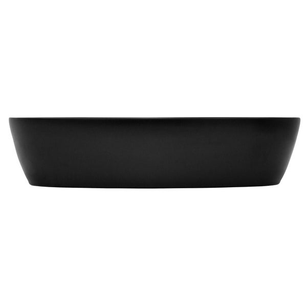 ML-Design Waschbecken aus Keramik Schwarz 605x385x140 mm mit Ablaufgarnitur, Abgerundeten Ecken, Aufsatzwaschbecken, Moderne Waschtisch, Waschschale Waschplatz Handwaschbecken, für Badezimmer/Gäste-WC