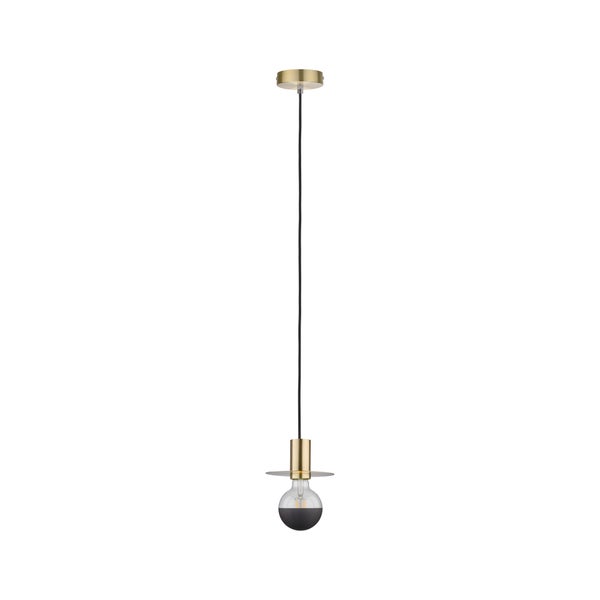 Neordic Pendelleuchte Stian E27 max. 60W Messing gebürstet dimmbar Metall