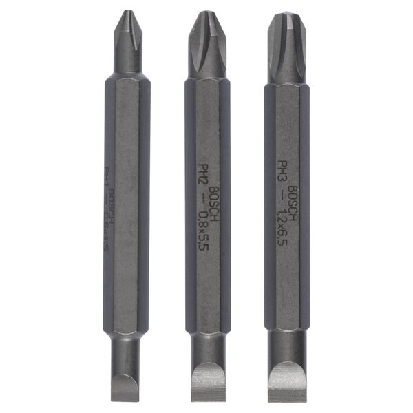 Bosch Logo Schlitzschrauber-Bits Set, 3-teilig, 60 Millimeter