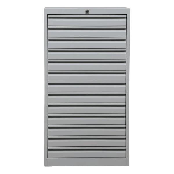 PROREGAL Schubladenschrank Swan 13 Schubladen HxBxT 98 x 53 x 43 cm Grau
