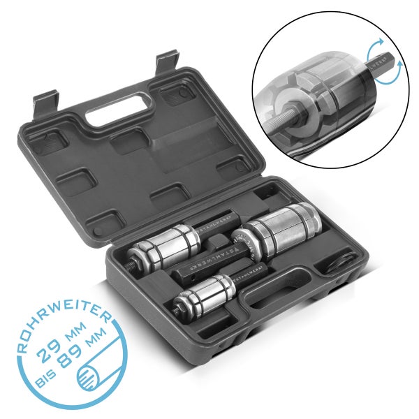 Rohrweiter Set 29-89 mm 3-teiliger Auspuff Rohraufweiter, Rohrspreizer