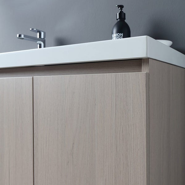 Waschtischunterschrank mit Waschbecken und Armatur