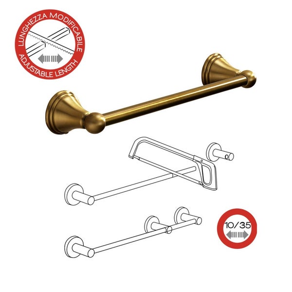 Handtuchstange aus Edelstahl in Bronze Ausführung | Rosa