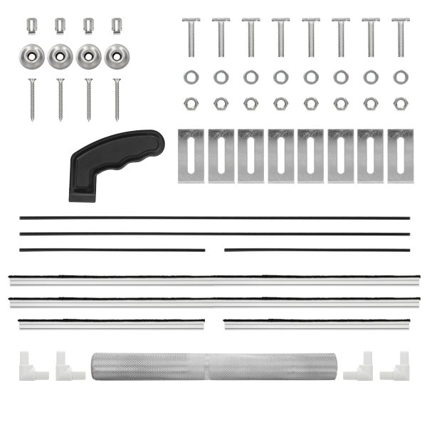 ECD Germany 2er Set Alu Lichtschachtabdeckung 60 x 115 cm Aluminium Gitter für Lichtschächte Kellerschachtabdeckung Kellerschacht Abdeckung Gitterrostabdeckung Gitterrost Schutzgitter Insektenschutz