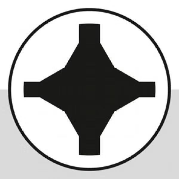 Symbol für Kreuzschlitz-Antrieb Phillips