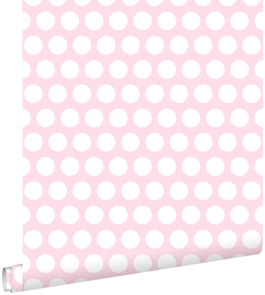 ESTAhome Tapete Punkte Hellrosa - 53 cm x 10.05 m - 138721