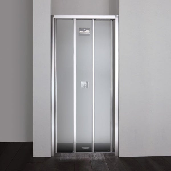 Nischentür 90 cm mit drei transparenten Türen | Star