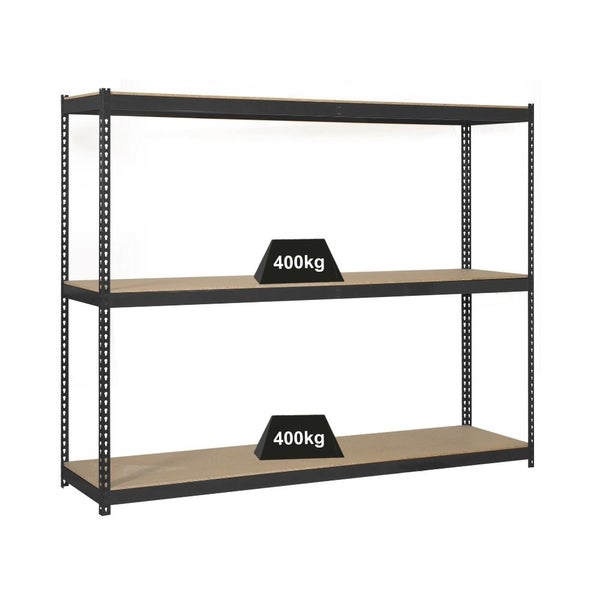 Schwerlastregal MID WOOD YETI THREE | HxBxT 150x120x60cm | Fachlast 400kg | Anthrazit
