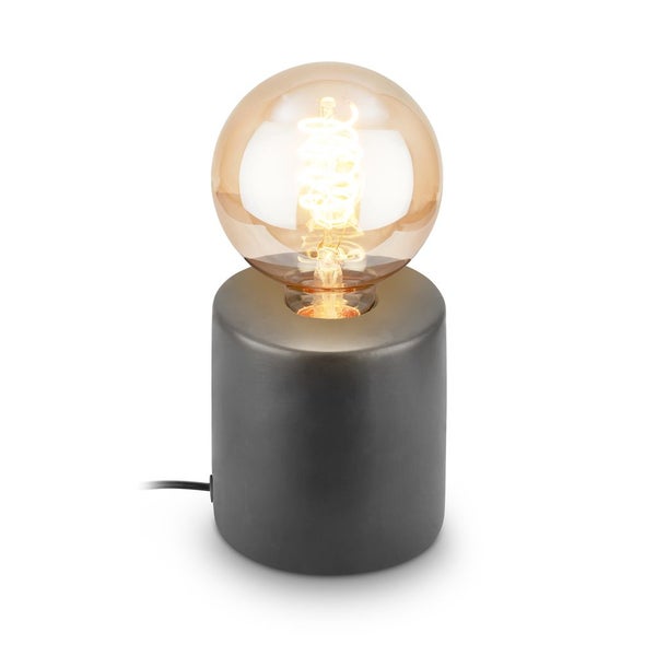 Tischlampe Tischleuchte Schlafzimmer Büro Kabelschalter Keramik Flur