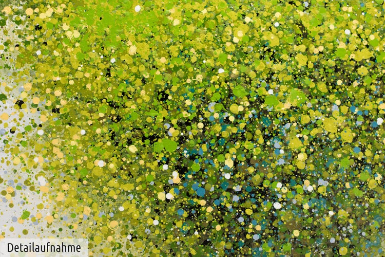 Handgemaltes Gemälde Acrylfarbe 80x80cm Grün
