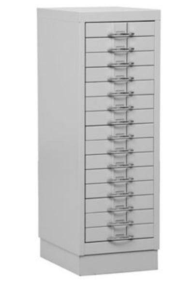 PROREGAL Schubladenschrank Swan 15 Schubladen HxBxT 90 x 30 x 40 cm Grau