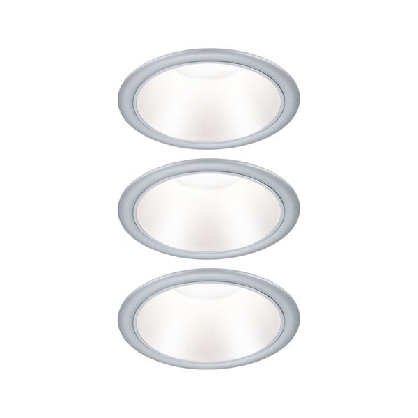 Drei Deckeneinbauspots in ovaler Form