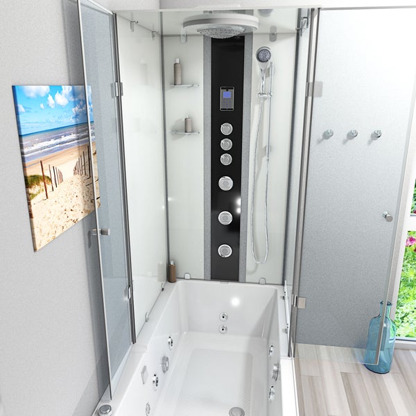 Whirlpool Dusche Kombination K05-L03-WP Duschtempel 180x90 cm