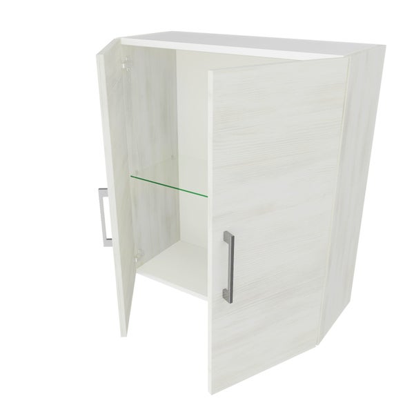 Wandschrank mit Glastür und Regalböden
