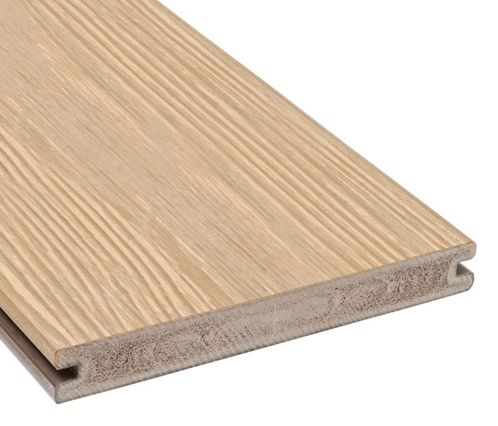 GartenLand WPC Terrassendiele Nova 21 x 190 x 3000 mm Garapa-Multicolor Geprägte Holzstruktur Co-Extrudiert Massivprofil