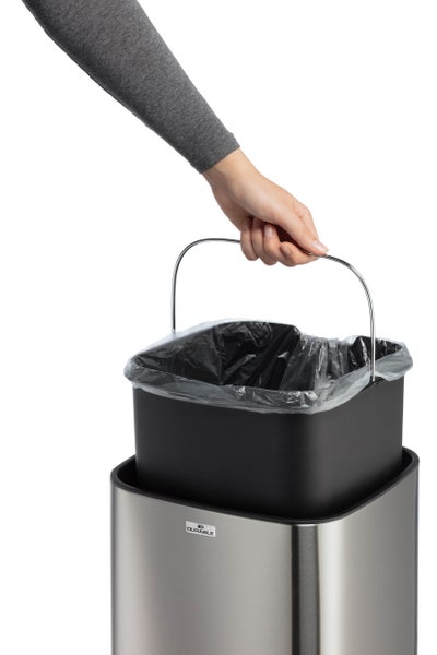 Durable 342223 Sensor Abfalleimer NO TOUCH, mit Inneneimer, 21 Liter, silber