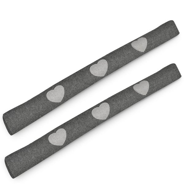 Zugluftstopper mit Herzmuster, Textil