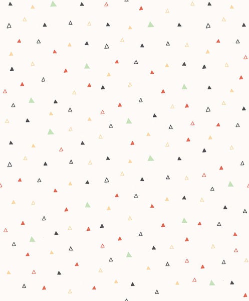 Kinderzimmer mit Tapete, rundem Spiegel, Regal und Stofftieren