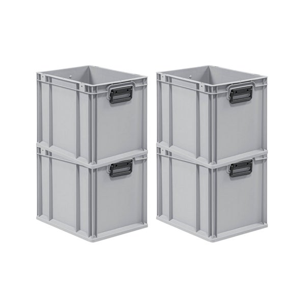 PROREGAL Spar Set 4x Eurobox Nextgen Portable Duo HxBxT 32 x 30 x 40 cm 30 Liter Eurobehälter Transportbox Transportbehälter Stapelbehälter
