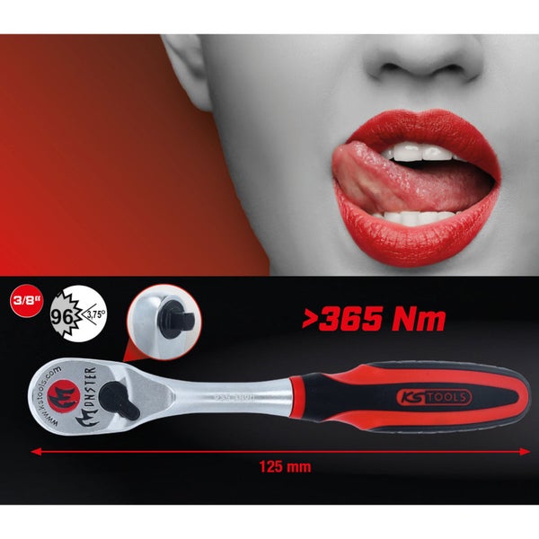 Umschaltknarre mit 125 Millimeter Länge und KS Tools Logo