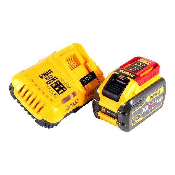 DeWalt Schnellladegerät DCB118 und DeWalt XR FlexVolt Akku 18 Volt und 54 Volt 9,0 Amperestunden.