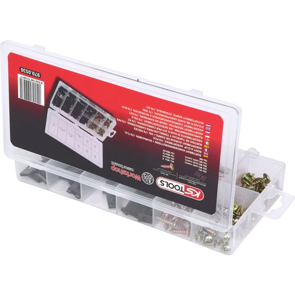 KS TOOLS Sortiment Karosseriemuttern & Schrauben 170tlg. - 970.0530