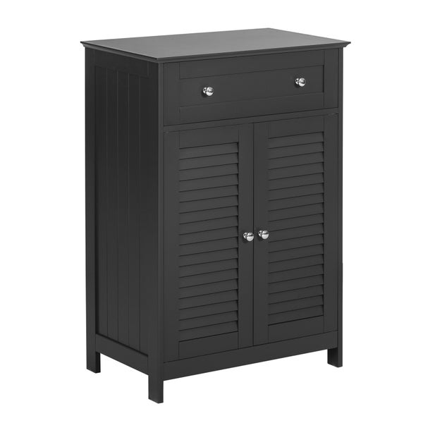 Badezimmerschrank mit Schublade und Lamellentüren