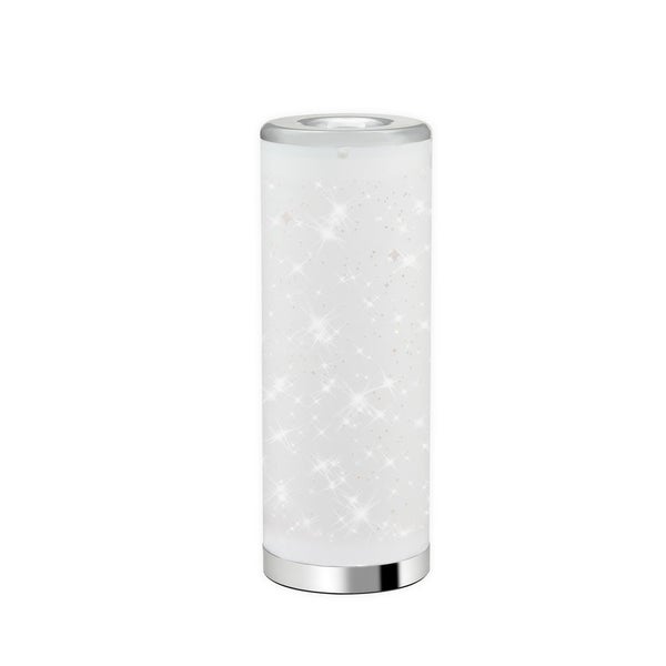 LED Tischleuchte Starlight-Effekt 1xGU10 5W IP20 Ø13cm weiß-chrom Briloner
